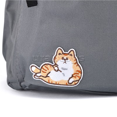 Рюкзак "Можно не надо коты" подростковый 40x29x17 см (14 л) 250 г, 1 отделение на молнии, 1 передний карман, вышивка, серый