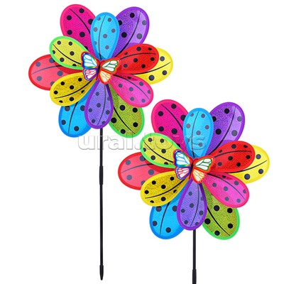 Ветерок "Цветок в горошек" 37*12*75 см., в пакете