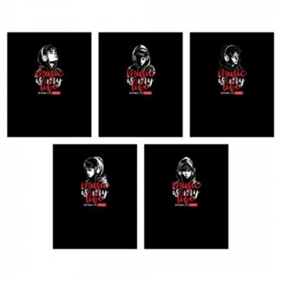 Тетрадь  48л клетка "Music is my life" скругл.углы (091471) Хатбер