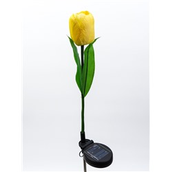 Штекер с подсветкой «Тюльпан», на солнечной батарее, желтый, 8×70 см