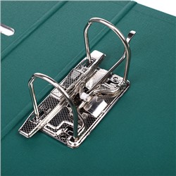 Папка с арочным механизмом A4 75 мм PP двусторонний разобранная, металлическая окантовка, запечатка форзаца, наварной карман с этикеткой, зеленая