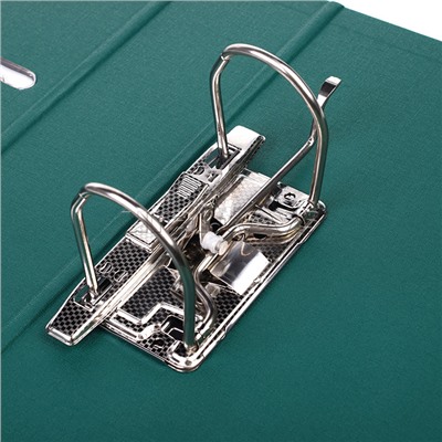 Папка с арочным механизмом A4 75 мм PP двусторонний разобранная, металлическая окантовка, запечатка форзаца, наварной карман с этикеткой, зеленая