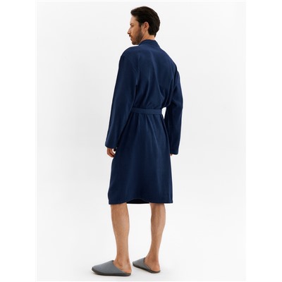 Халат мужской «Экономь и Я», размер 56-58, хлопок 100%, тёмно-синий
