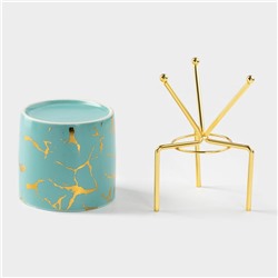 Конфетница «Изумруд», 220 мл, 8.5×14 см, керамика, изумрудная