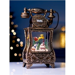 Фигура светодиодная «Телефон» 34×16×9 см, от батареек 3хААА, музыка, USB, свечение тёплое белое