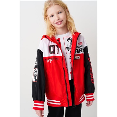 Куртка текстильная с полиуретановым покрытием для девочек (ветровка) PLAYTODAY, 1240551