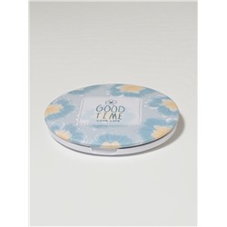 Зеркало складное «Нежность», d=7.5 см, с увеличением х2, голубое