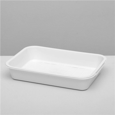 Туалет для кошек, 36×26×6.5 см, средний, с сеткой, пластик, белый