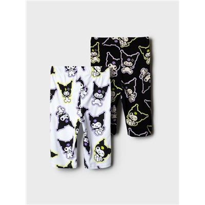 Брюки трикотажные для девочек (легинсы укороченные), 2 пары в комплекте