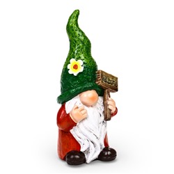 Садовая фигура из полистоуна «Гном Welcome», 10×10×27 см