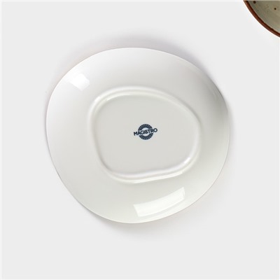Набор тарелок пирожковых Magistro Mediterana, 2 предмета: 16×15 см, фарфор, бежевый