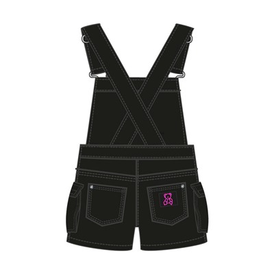 Полукомбинезон текстильный джинсовый для девочек