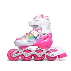 Ролики детские, размер S ( цвет розовый)