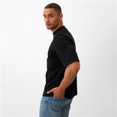 Футболка мужская MINAKU OVERSIZE FIT, размер 46, чёрная