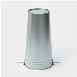 Вазон оцинкованный с ручками, 9 л, d=21 см, h=40 см, ГОСТ