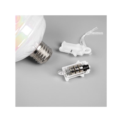 Набор ёлочных шаров «Ретро», 3 шт., 8×7 см, 3 LED, от батареек AG13×9, свечение тёплое белое