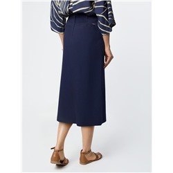Юбка-миди из хлопка с разрезом