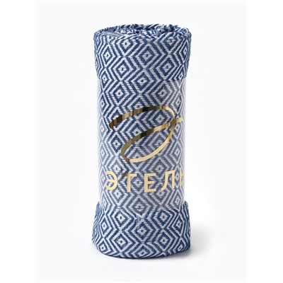 Плед с кисточками «Этель» East, 100×180 см, синий