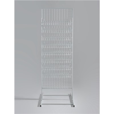УЦЕНКА Стойка с сеткой, двухсторонняя, в комплекте 16 полок для семян, 63*49*183 см, цвет белый 4192