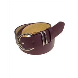 Ремень женский  из искусственной кожи, цвет бордовый