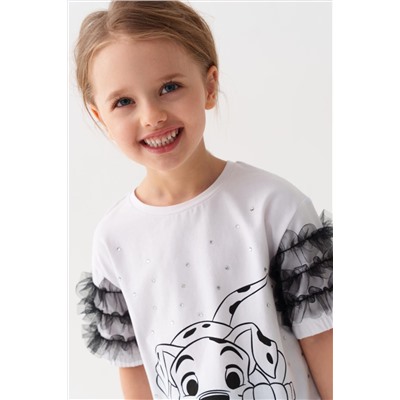 Комплект трикотажный для девочек: джемпер (футболка), юбка PLAYTODAY, 1240019