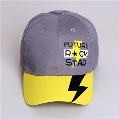 Кепка детская Future rock star, серая, р-р 54
