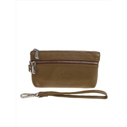 Женский кошелёк  из натуральной кожи, цвет светло коричневый