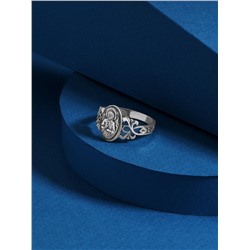 Кольцо из чернёного серебра - св.Матрона Московская 925 пробы 1-142