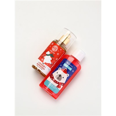 Подарочный набор новогодний «Медвежонок», гель для душа 100 мл и мист для тела, URAL LAB