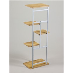 Подставка для цветов Greengo, 5 полок, 36×23×94 см, напольная, каркас металл, полки МДФ, белая