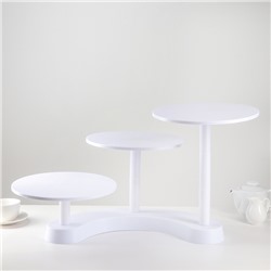 Подставка для кондитерских изделий, d=27.5 см, белая