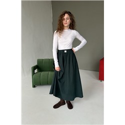 Юбка женская  NATURE087/03/Темно-зеленый