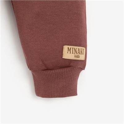 Штаны детские MINAKU, рост 62-68 см, коричневые