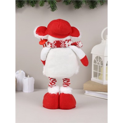 Новогоднее украшение Снеговик на телескопических ножках 32/44 см / NA110 /уп 60/