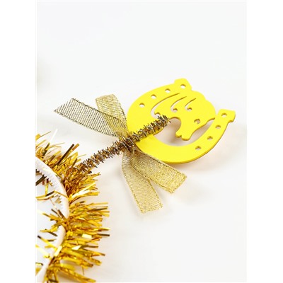 Ободок карнавальный новогодний «Лошадка», золотой