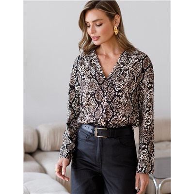 Блузка из вискозы с принтом