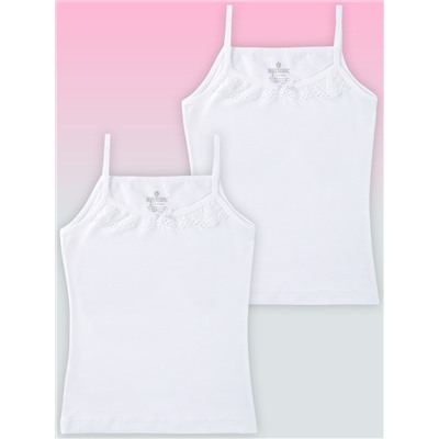 4510-01 Майка для девочек белая (BAYKAR)