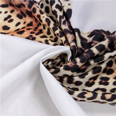 Штора для ванной Доляна «Гепард» с люверсами, 180×180 см, белая
