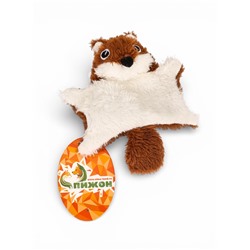 Игрушка текстильная «Белка летяга», 15×11 с, с пищалкой, шуршащая, коричневая