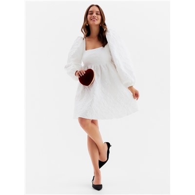 Платье с бантом мини женское MIST, размер S, белое