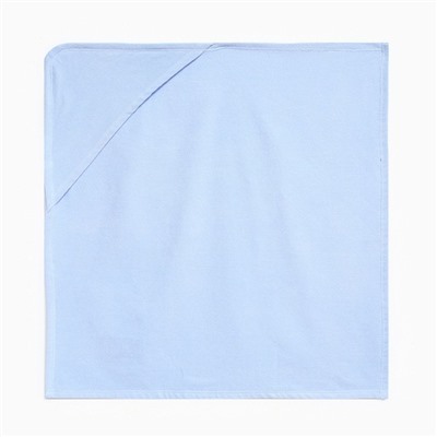 Полотенце-уголок махровый «Крошка Я» 85×85 см, цвет нежно-голубой, 100% хлопок, 320 г/м²