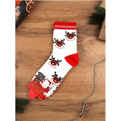 Носки р. 35-40 Новый год  / L827 /уп 10/300/ ОДНА ПАРА/ МАРКА