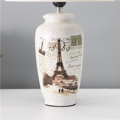 Настольная лампа с абажуром RISALUX «Виолино», Е27, 40 Вт, 28×28×45.5 см