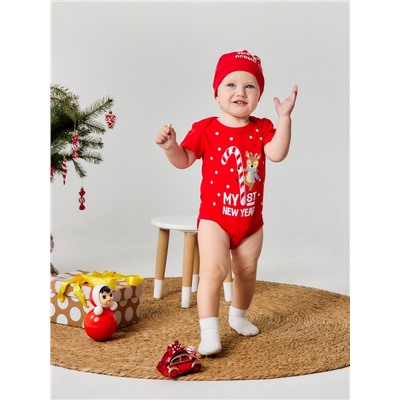 Боди детское «Крошка Я. Первый НГ», рост 80-86 см, красное