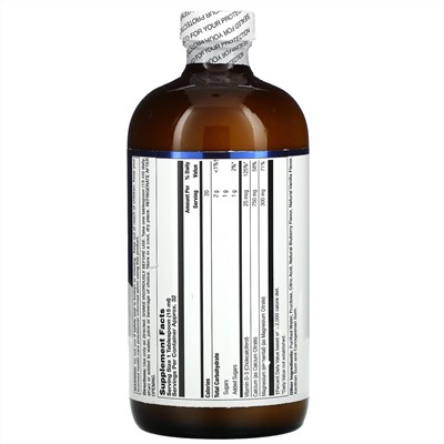 LifeTime Vitamins, цитрат кальция и магния с витамином D3, вкус голубики, 473 мл (16 жидк. унций)