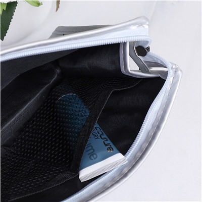 Косметичка 22х14,5х5 см / GENA-28 / серебро 690491