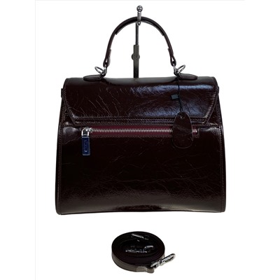 Женская сумка из натуральной кожи, цвет шоколад