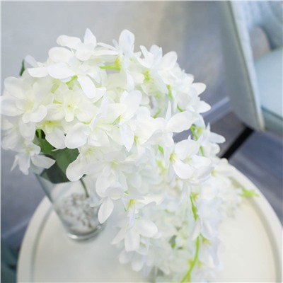 Цветок искусственный 5 веток 90 см белый / A39 /уп 100/300/