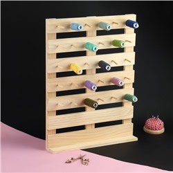 Органайзер-стойка для ниток, настенная/настольная, с креплениями, 40×30×5 см