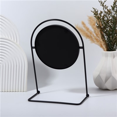 Зеркало настольное PREMIUM MIRROR, d зеркальной поверхности 14.5 см, 29×20.5 см, чёрное